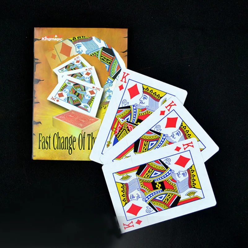 1 Készlet Gyorsan Változik A Három Király Kártya Trükkök Colse Fel Mágikus Kellékeket Három K Változás Színpadon Utcai Bűvész Trükk