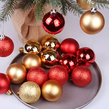 24pcs karácsonyfa Dekoráció Labdát a Csecsebecse Xmas Fél Lóg Labdát Dísz dekoráció az Otthoni Karácsonyi Ajándék, dekoráció